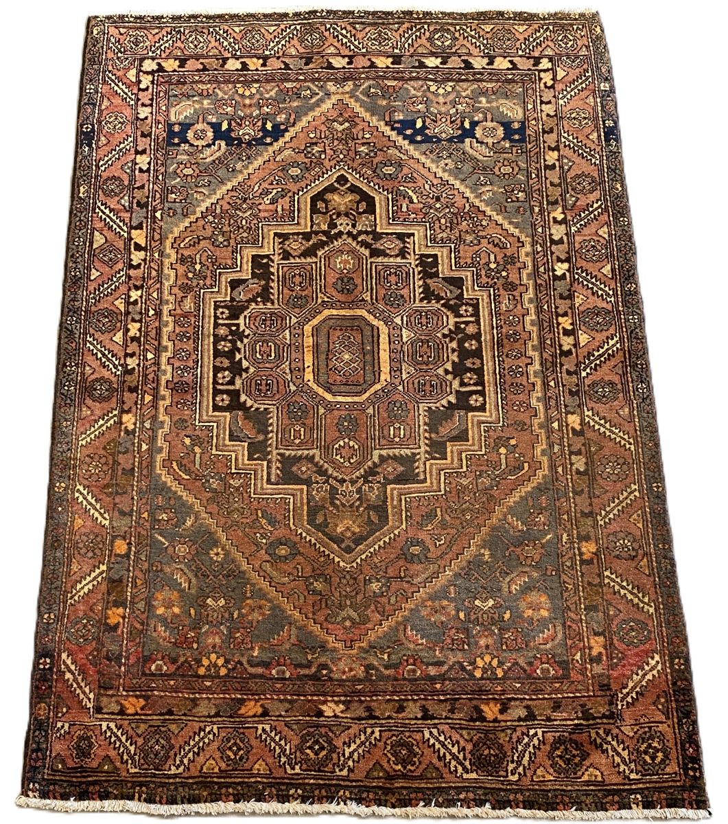 Hand-Knotted Tribal Persian Bidjar Gholtogh Rug