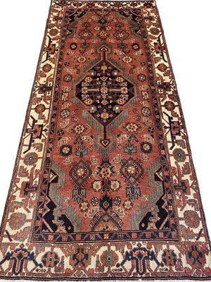 Hand-Knotted Tribal Persian Abhar Rug