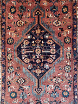 Hand-Knotted Tribal Persian Abhar Rug