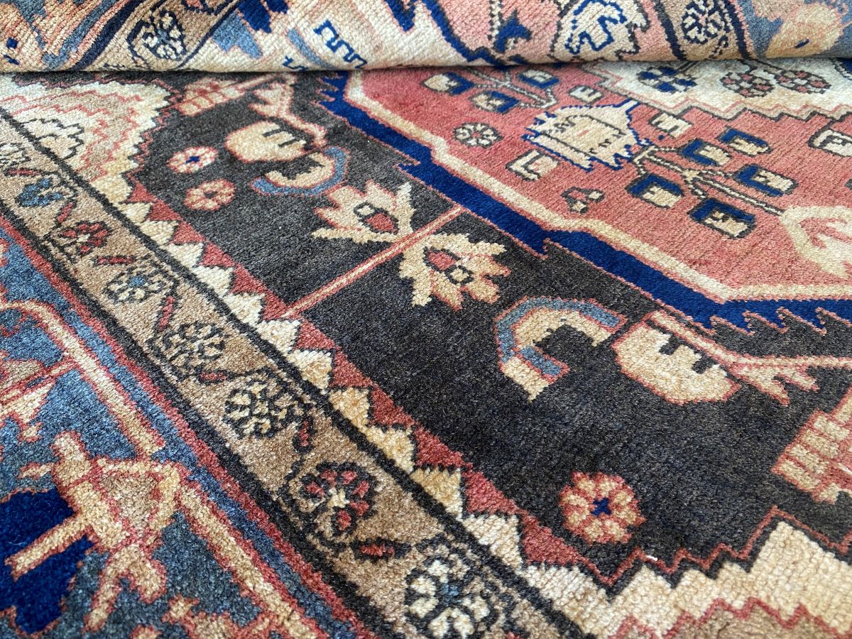 Hand-Knotted Tribal Persian Khamseh Rug