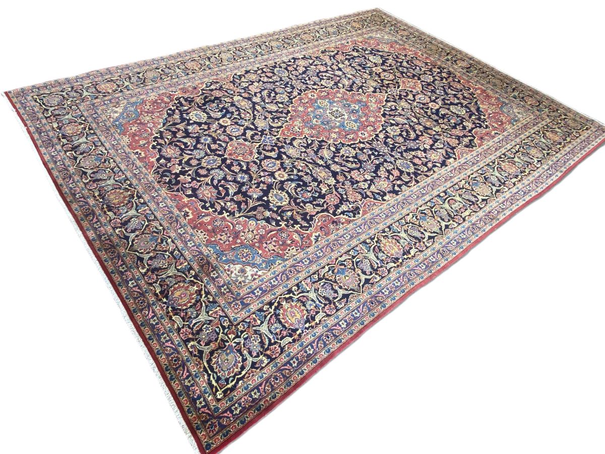 Superfine Hand-Knotted Persian Kashan Carpet
