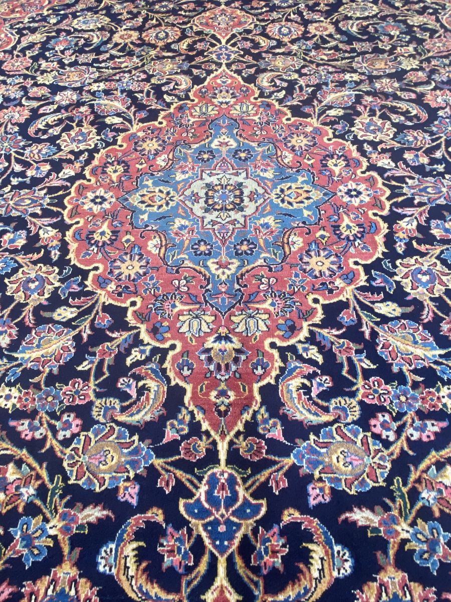 Superfine Hand-Knotted Persian Kashan Carpet