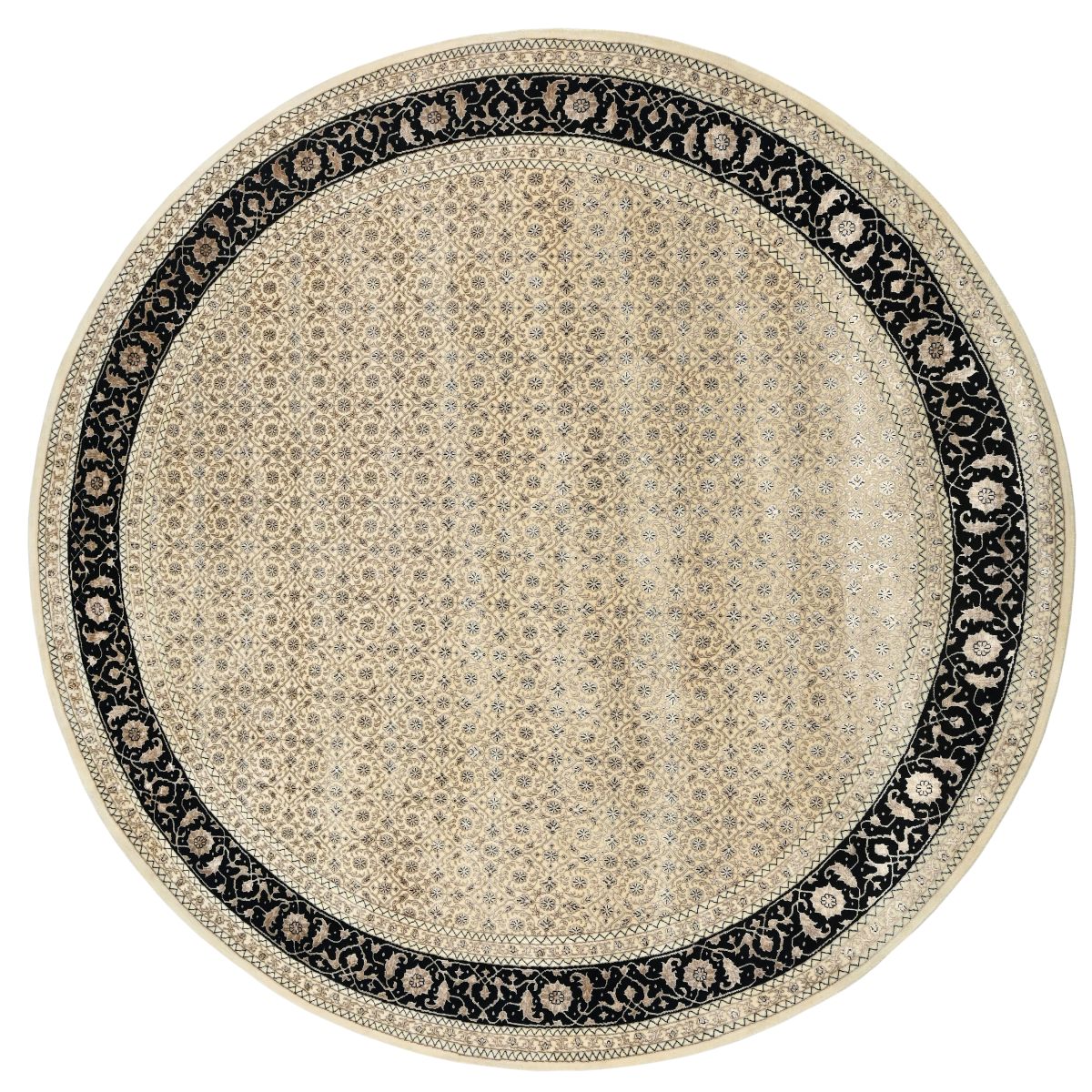 Hand-Woven Herati Design Carpet
