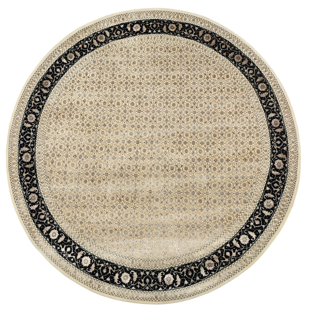 Hand-Woven Herati Design Carpet