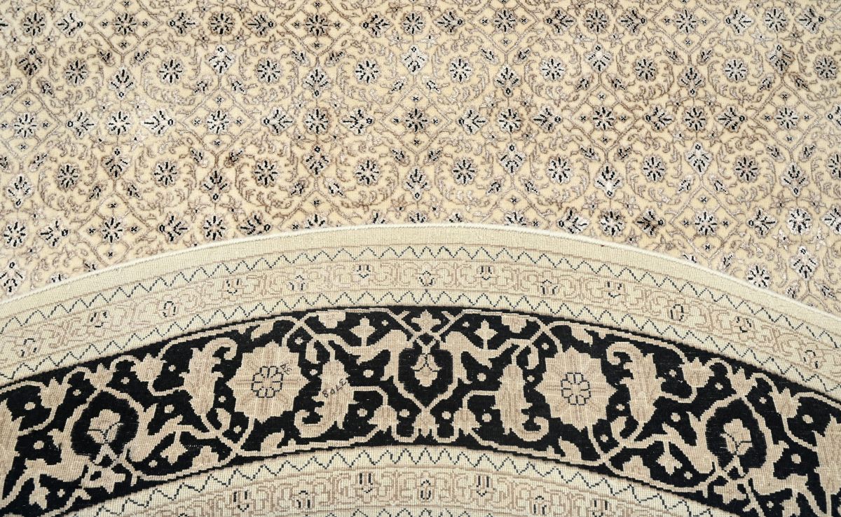 Hand-Woven Herati Design Carpet