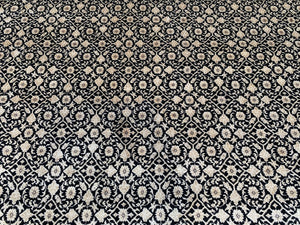 Hand-Woven Herati Design Carpet