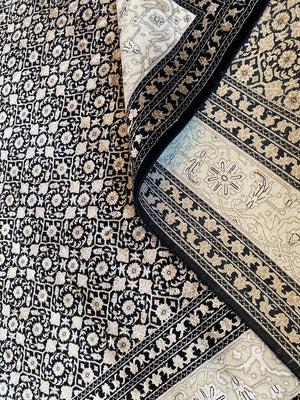 Hand-Woven Herati Design Carpet