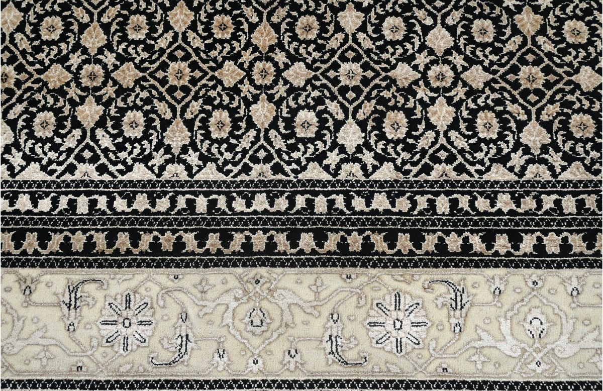 Hand-Woven Herati Design Carpet