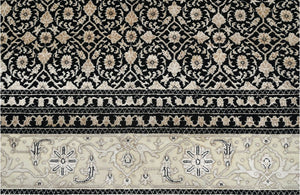 Hand-Woven Herati Design Carpet