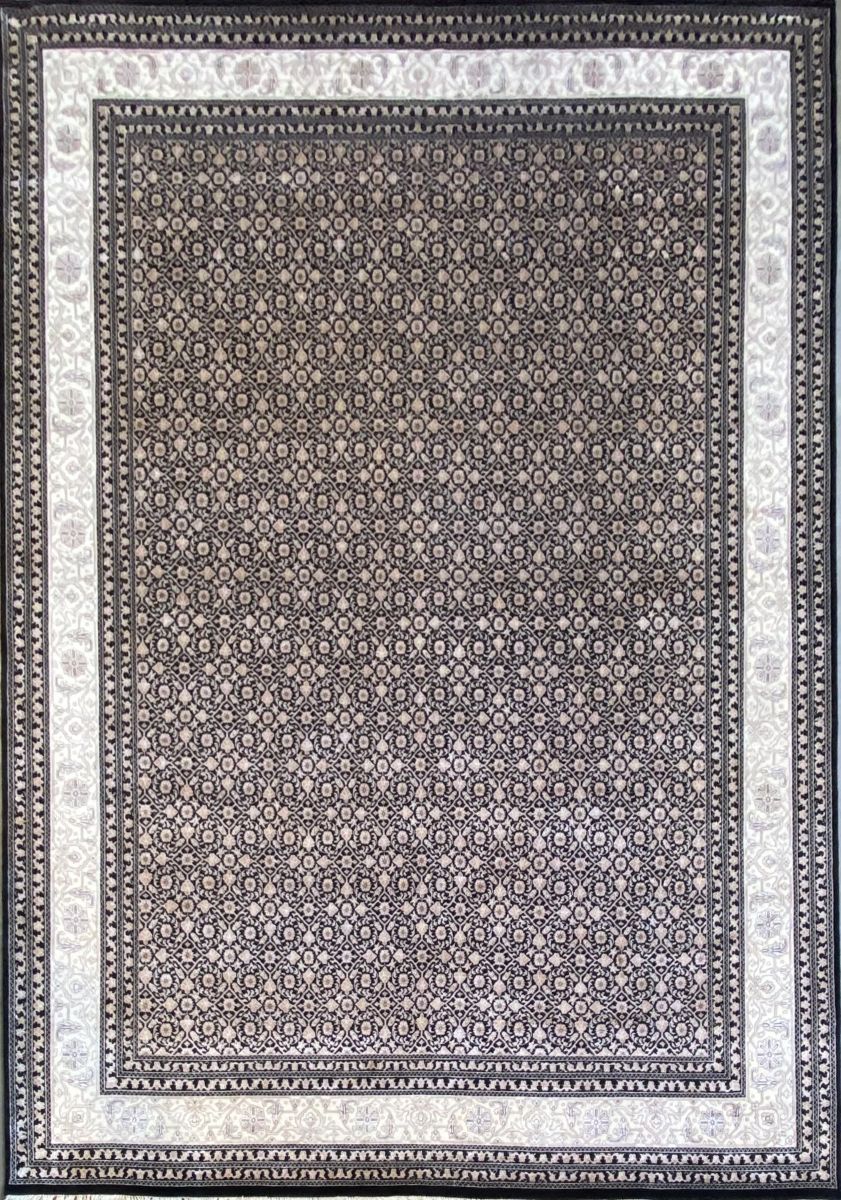 Hand-Woven Herati Design Carpet