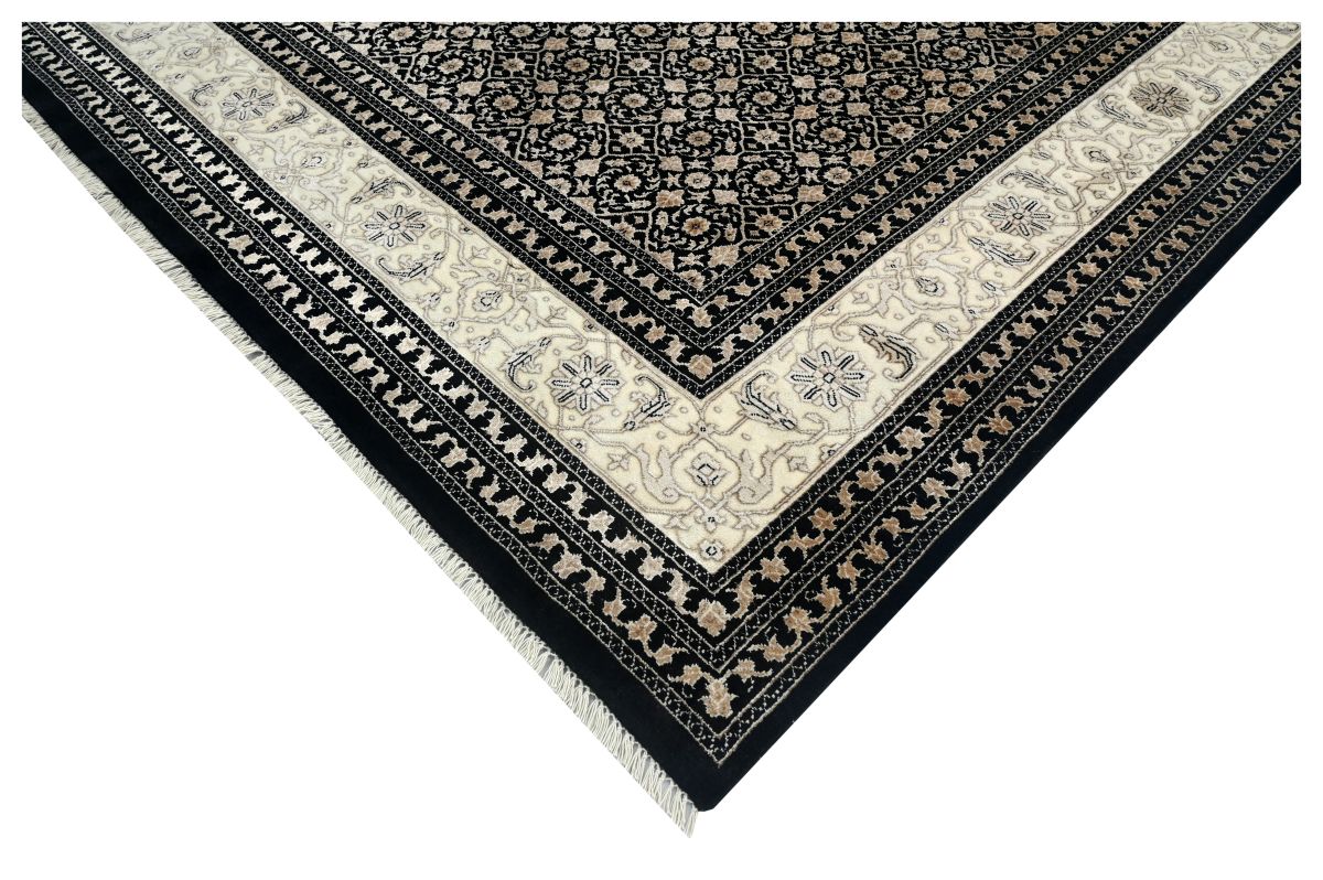 Hand-Woven Herati Design Carpet