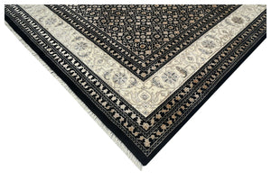 Hand-Woven Herati Design Carpet