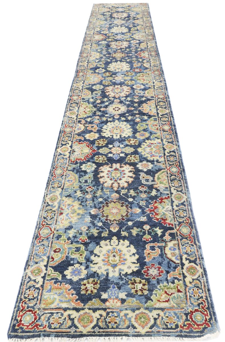 Hand-Knotted Antique Sultanabad Runner