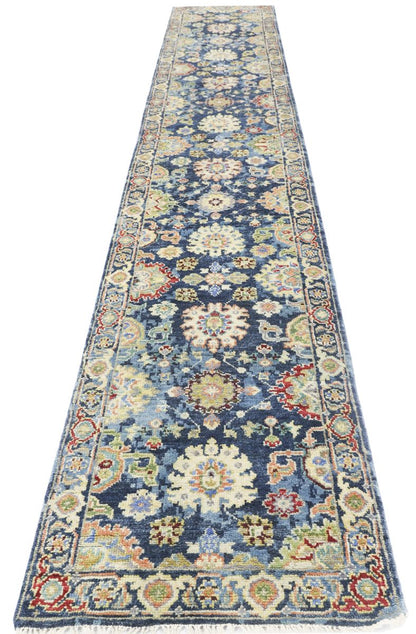 Hand-Knotted Antique Sultanabad Runner
