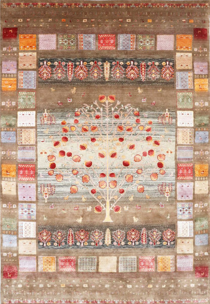 Hand-Woven Loribaft Gabbeh Rug