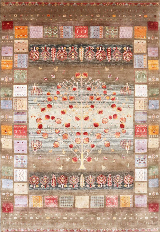 Hand-Woven Loribaft Gabbeh Rug