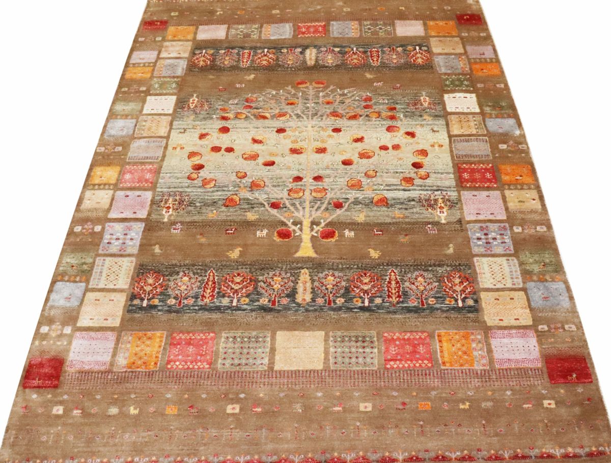 Hand-Woven Loribaft Gabbeh Rug