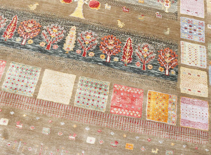 Hand-Woven Loribaft Gabbeh Rug