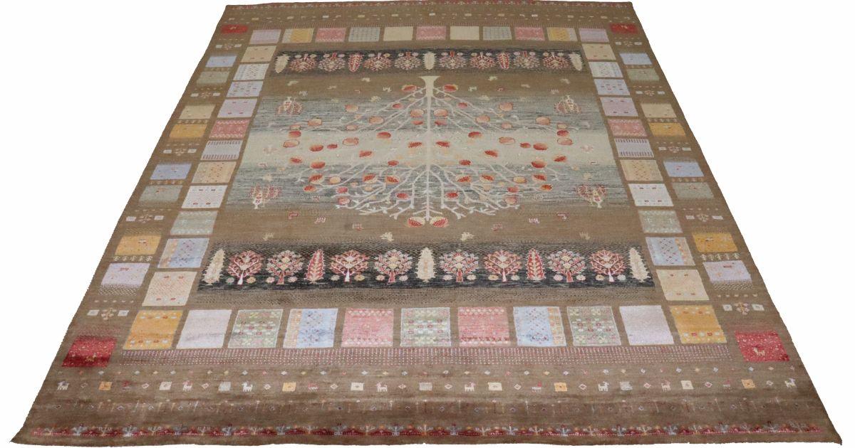 Hand-Woven Loribaft Gabbeh Rug