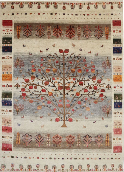 Hand-Woven Loribaft Gabbeh Rug