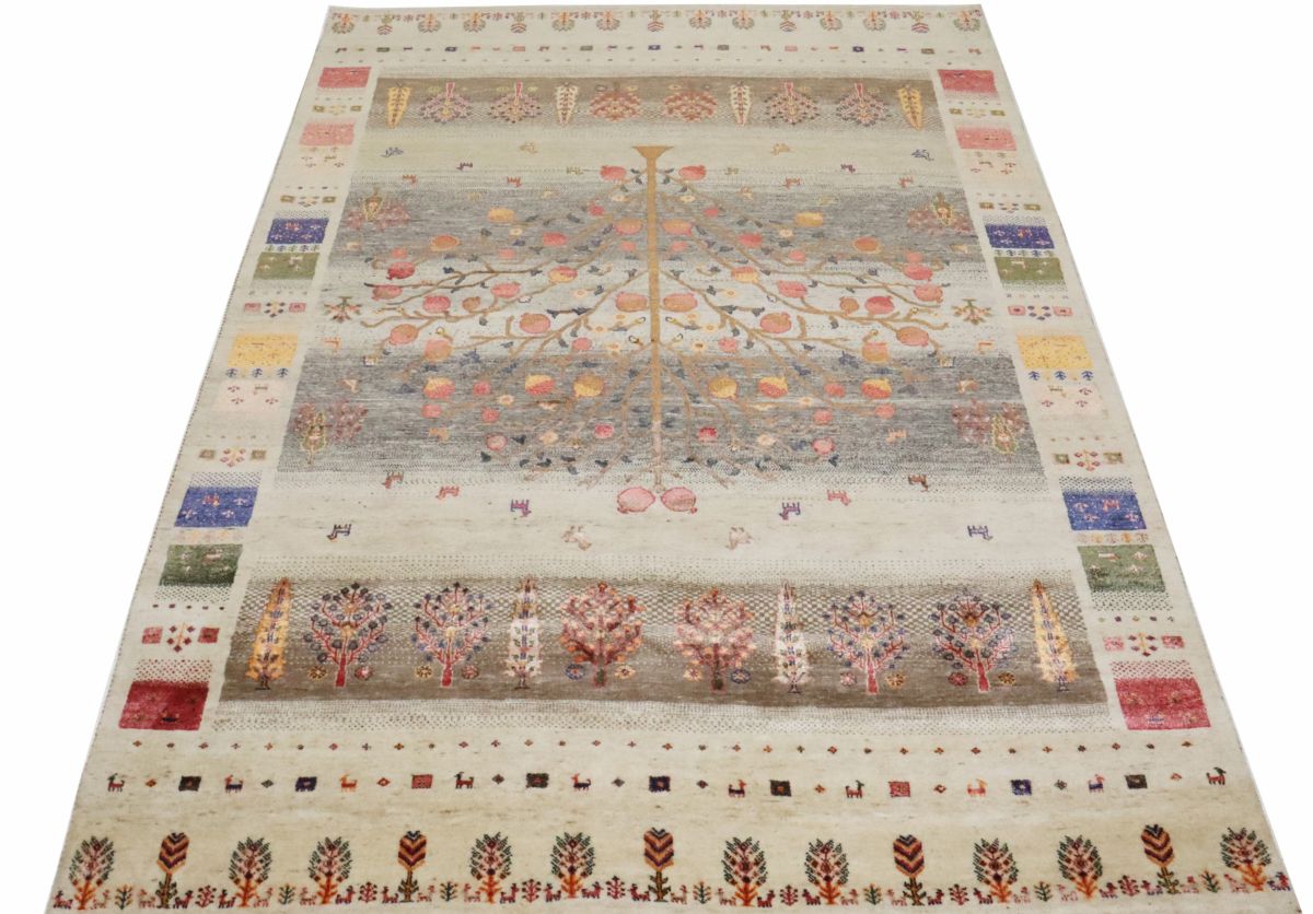 Hand-Woven Loribaft Gabbeh Rug