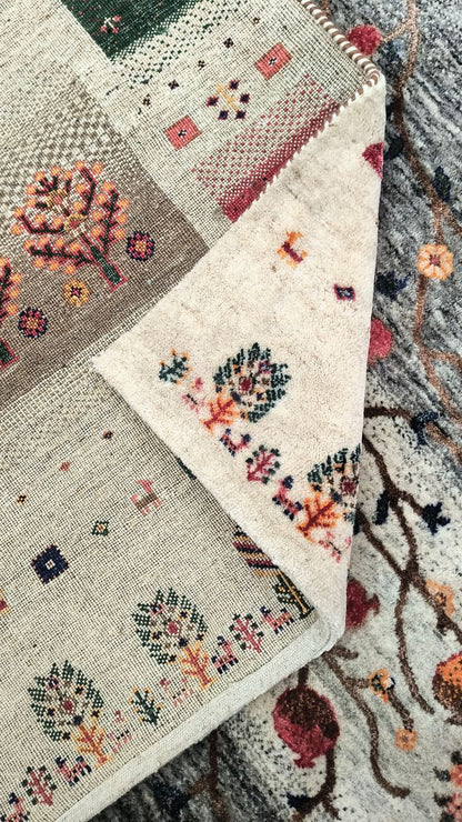 Hand-Woven Loribaft Gabbeh Rug