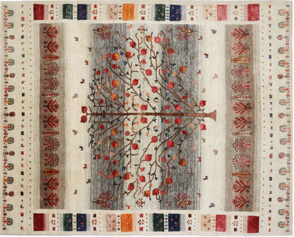 Hand-Woven Loribaft Gabbeh Rug