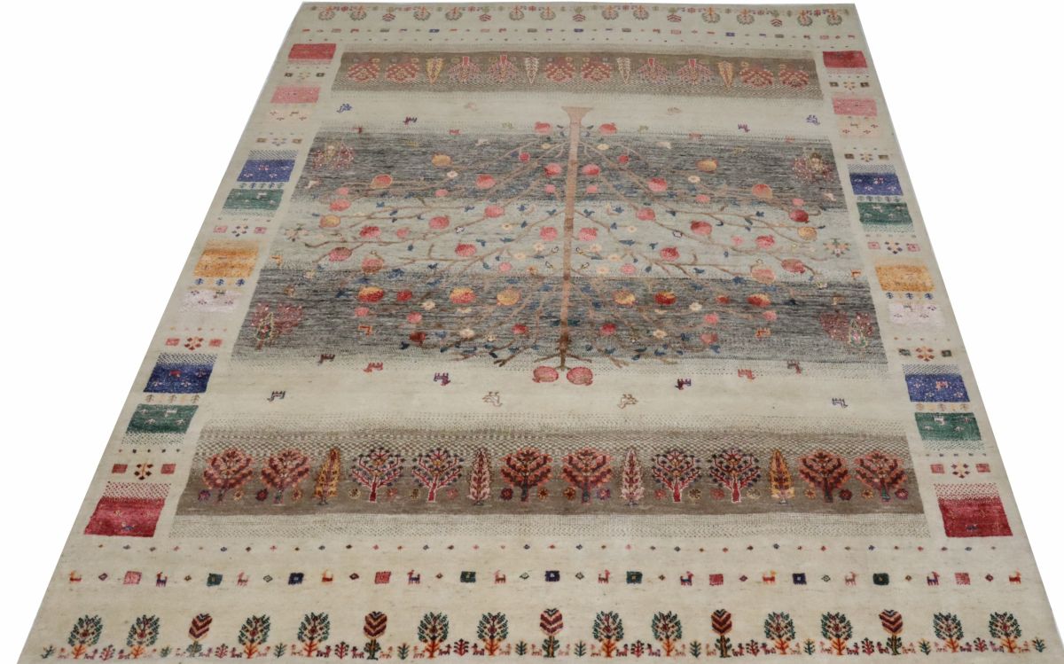 Hand-Woven Loribaft Gabbeh Rug