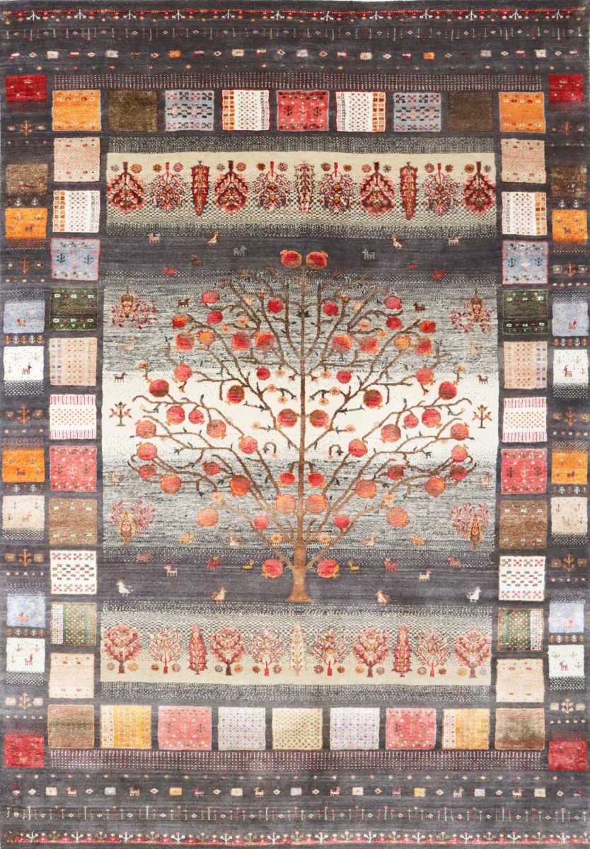 Hand-Woven Loribaft Gabbeh Rug