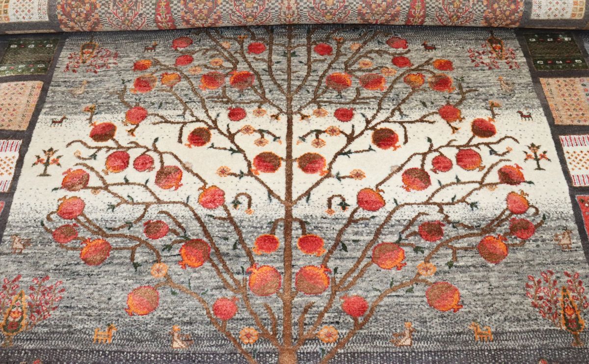 Hand-Woven Loribaft Gabbeh Rug