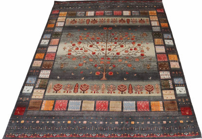 Hand-Woven Loribaft Gabbeh Rug