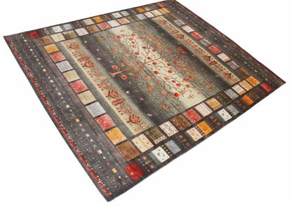 Hand-Woven Loribaft Gabbeh Rug