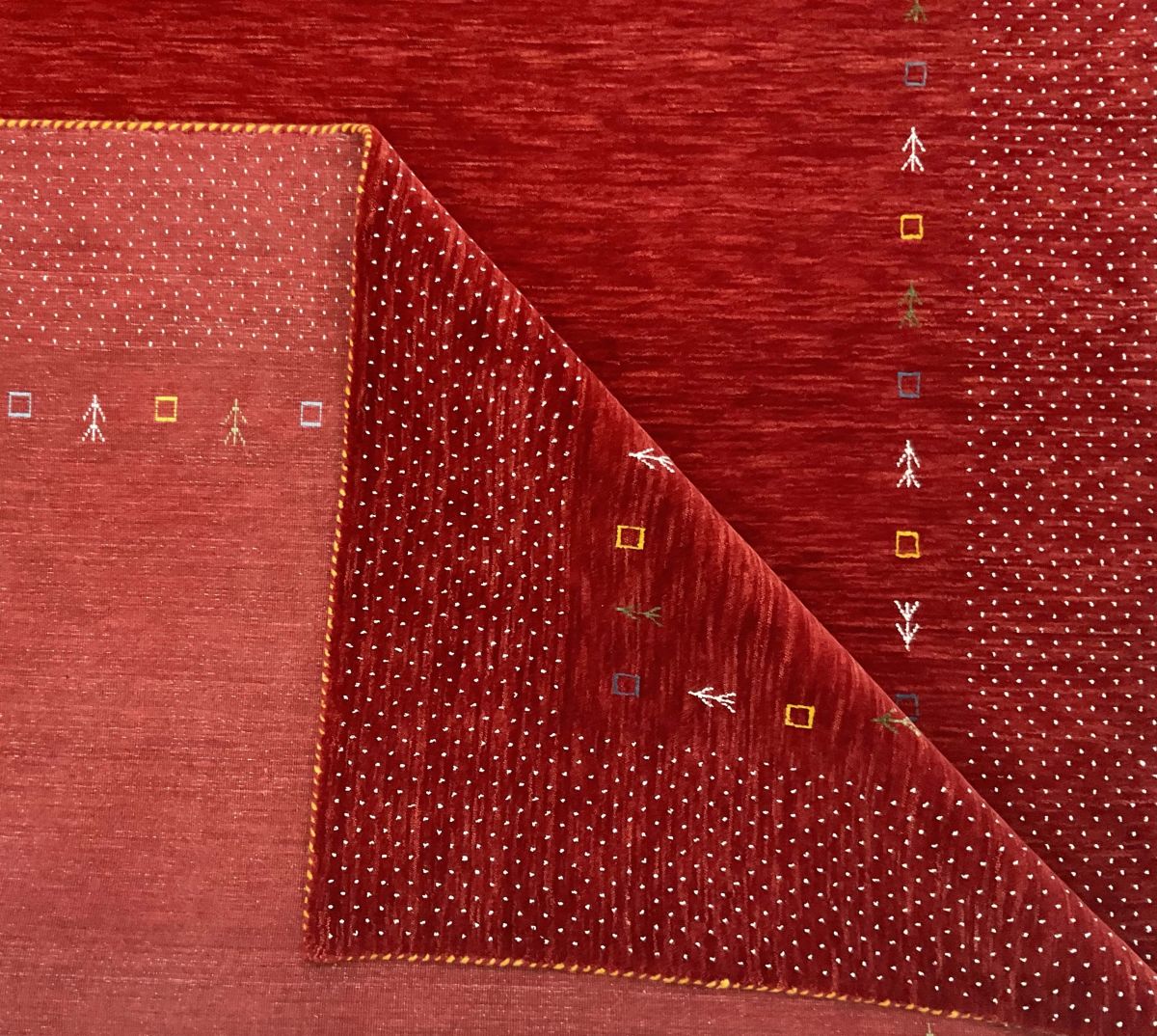 Hand-Woven Loribaft Gabbeh Rug