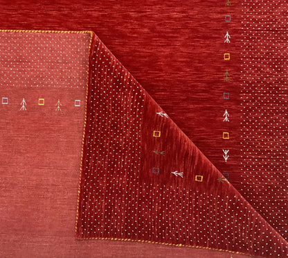 Hand-Woven Loribaft Gabbeh Rug
