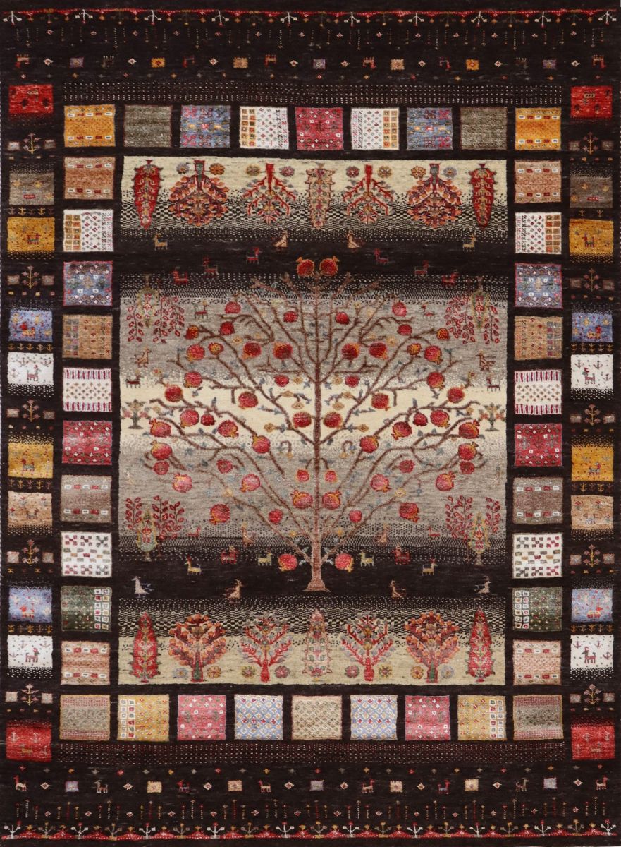 Hand-Woven Loribaft Gabbeh Rug
