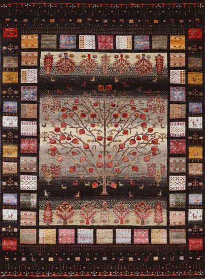 Hand-Woven Loribaft Gabbeh Rug