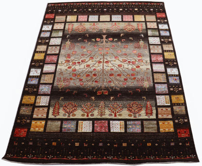 Hand-Woven Loribaft Gabbeh Rug