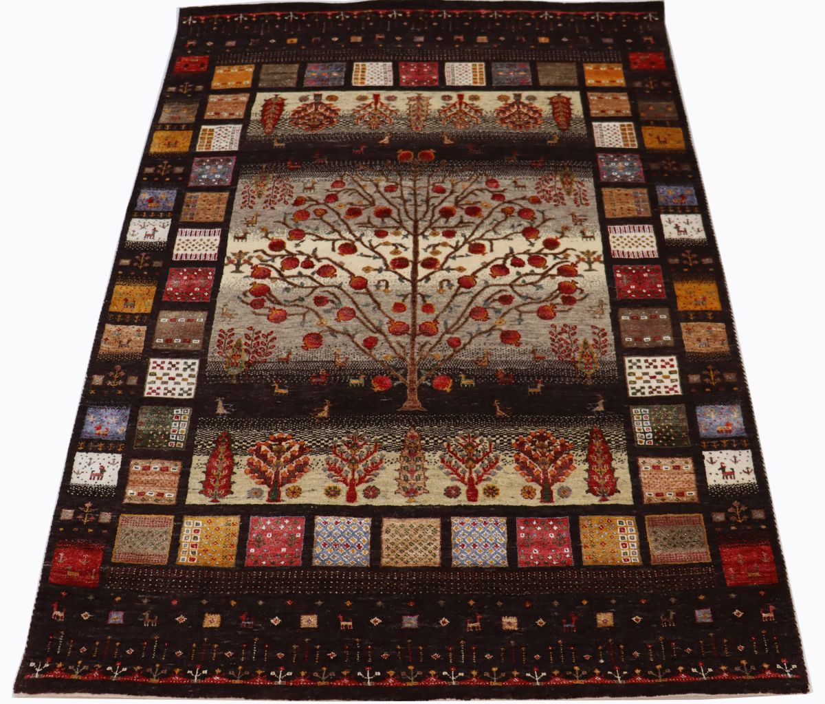Hand-Woven Loribaft Gabbeh Rug