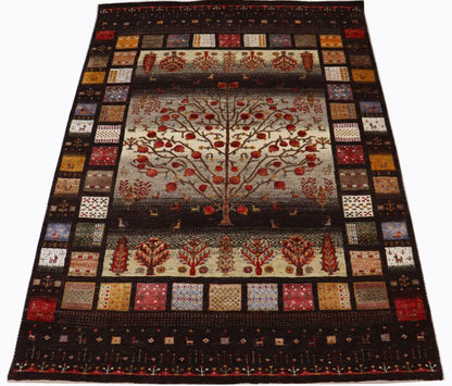Hand-Woven Loribaft Gabbeh Rug