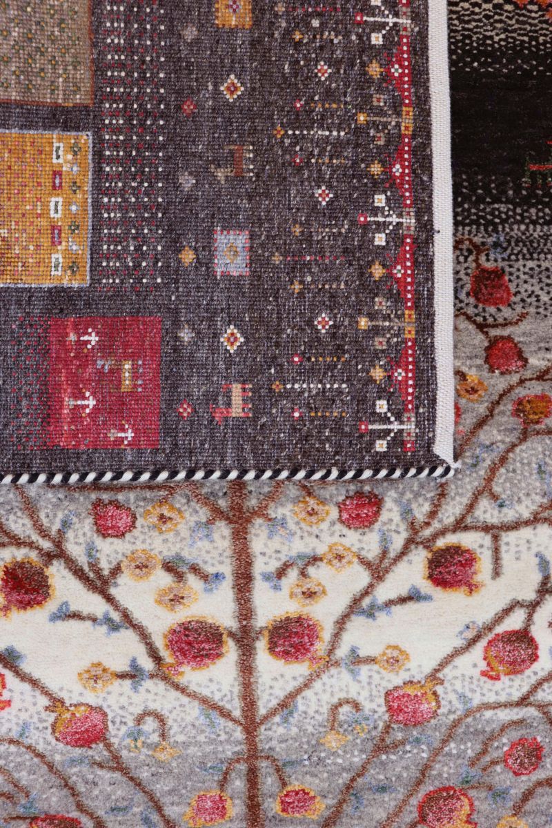 Hand-Woven Loribaft Gabbeh Rug
