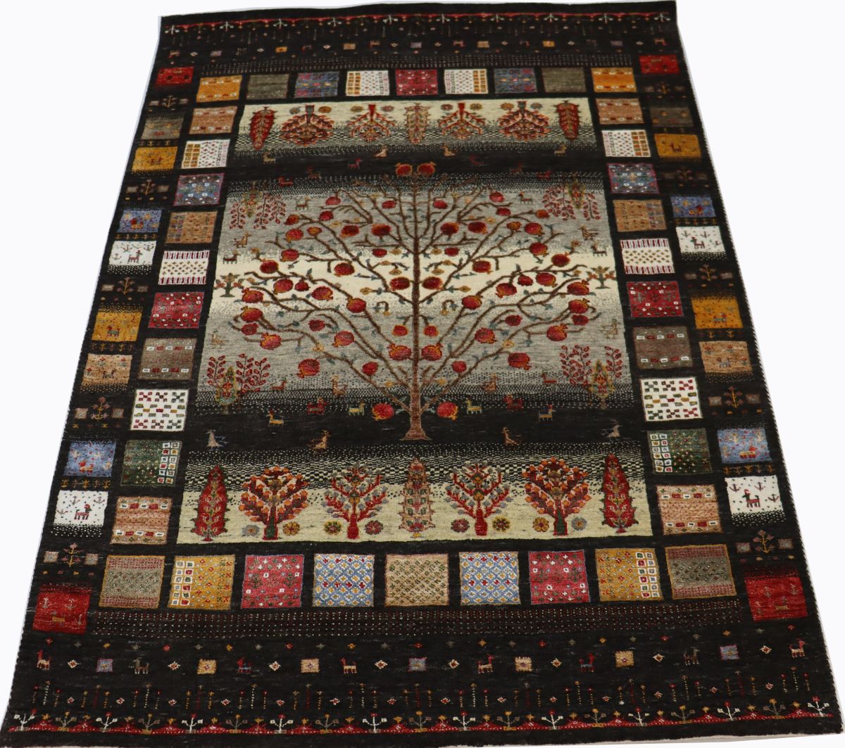 Hand-Woven Loribaft Gabbeh Rug