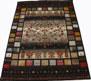 Hand-Woven Loribaft Gabbeh Rug