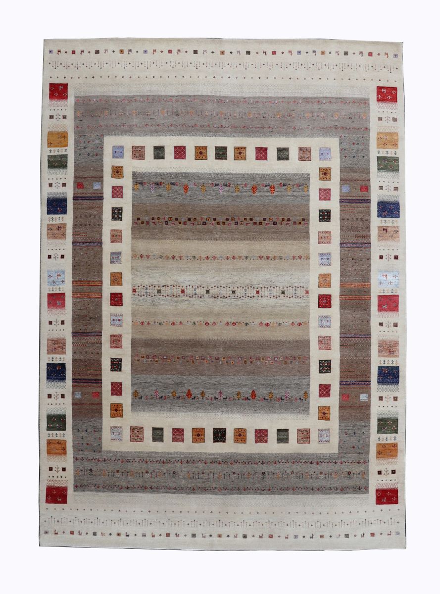 Hand-Woven Loribaft Gabbeh Carpet