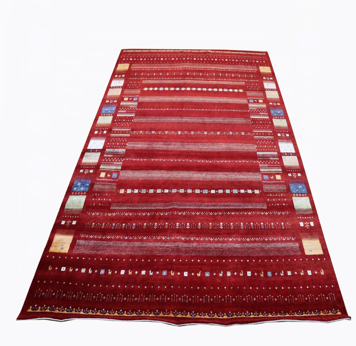 Hand-Woven Loribaft Gabbeh Rug
