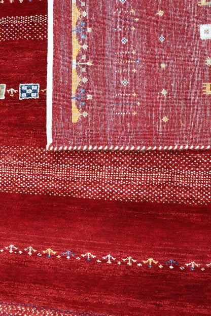 Hand-Woven Loribaft Gabbeh Rug