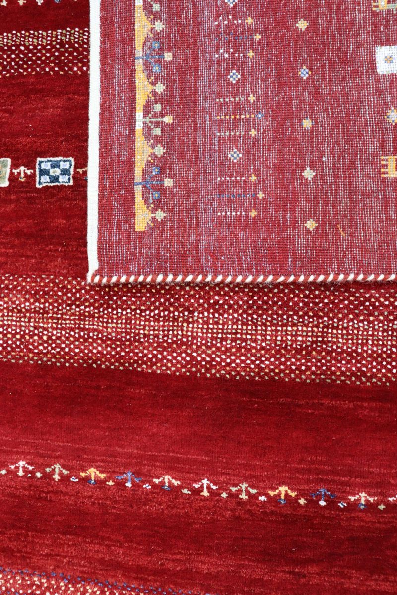 Hand-Woven Loribaft Gabbeh Rug