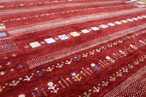 Hand-woven Loribaft Gabbeh Rug