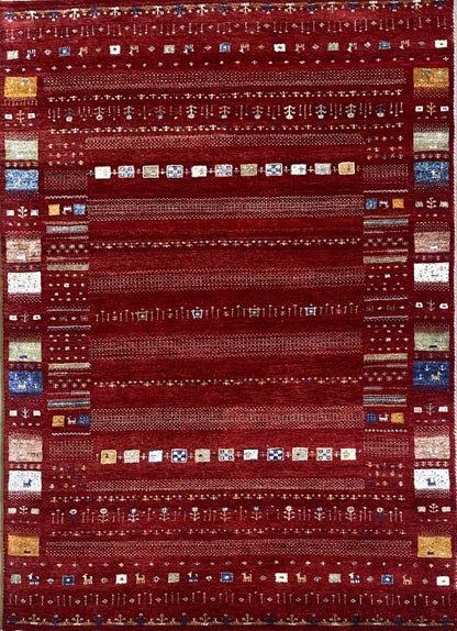 Hand-Woven Loribaft Gabbeh Rug