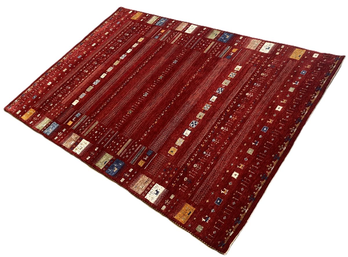 Hand-Woven Loribaft Gabbeh Rug