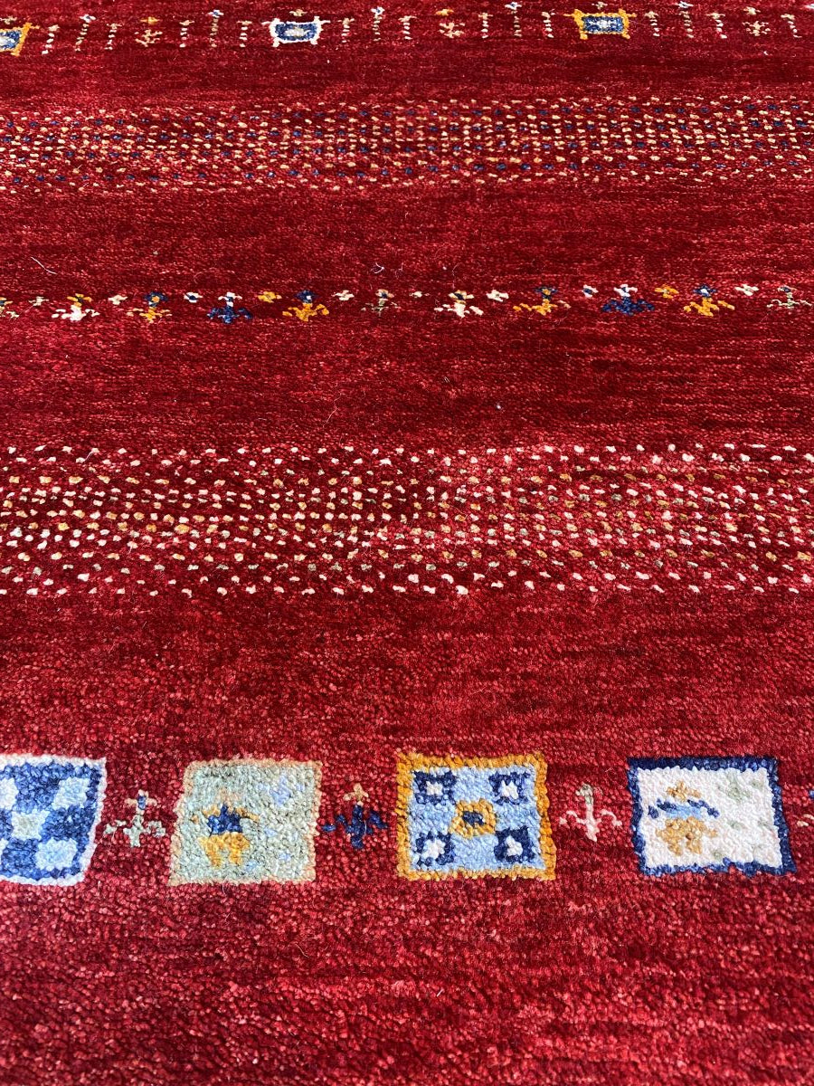 Hand-Woven Loribaft Gabbeh Rug